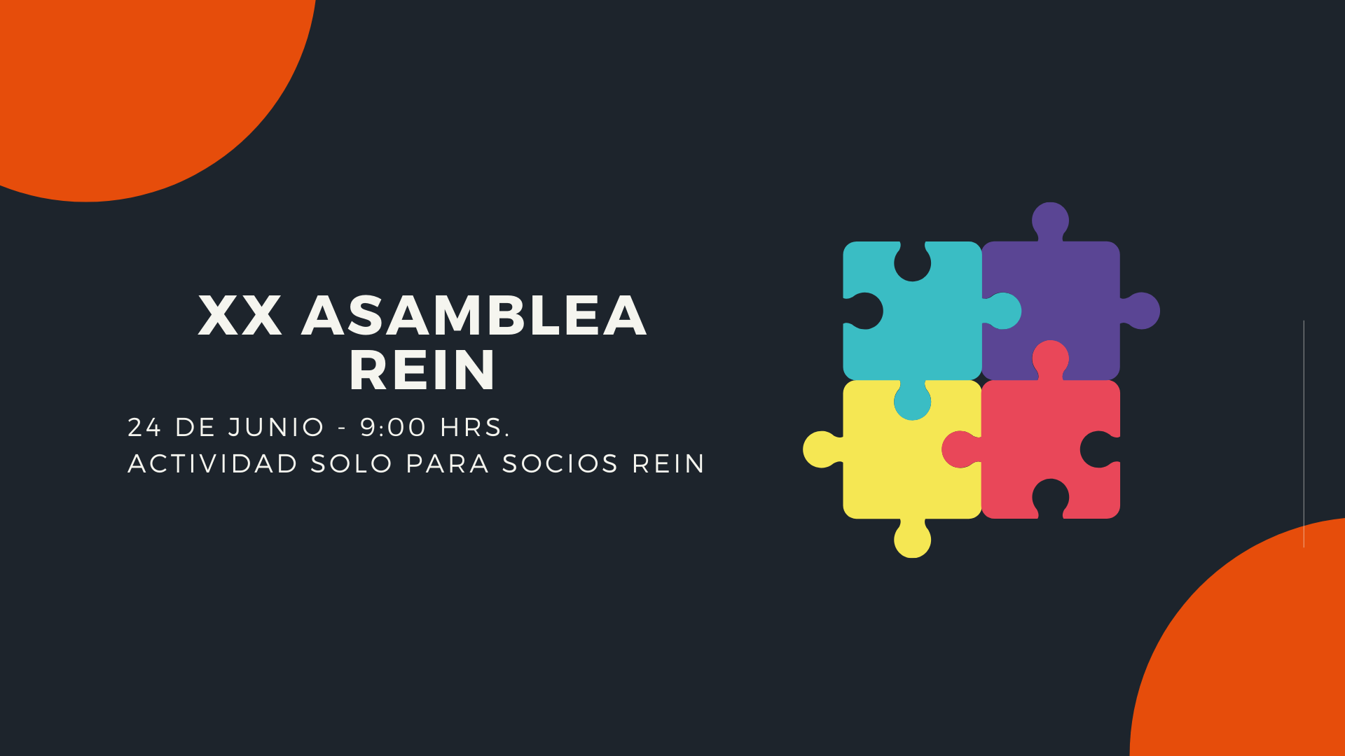 XX Asamblea de socios REIN - 9:00 hrs
